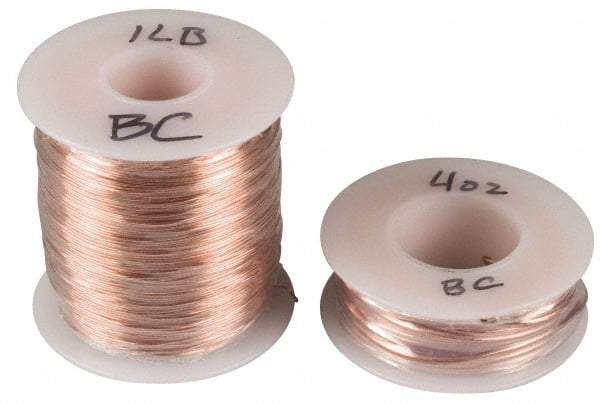 Made in USA - 14 Gage, 0.0641" Diameter x 20' Long, Bare, Copper Bus Bar Wire - Pure Copper (ASTM B3) - Exact Industrial Supply