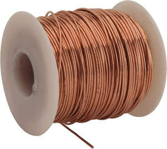 Made in USA - 18 Gage, 0.0403" Diameter x 199' Long, Bare, Copper Bus Bar Wire - Pure Copper (ASTM B3) - Exact Industrial Supply