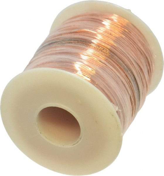 Made in USA - 22 Gage, 0.0253" Diameter x 501' Long, Bare, Copper Bus Bar Wire - Pure Copper (ASTM B3) - Exact Industrial Supply