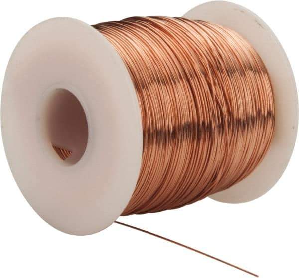 Made in USA - 24 Gage, 0.0201" Diameter x 793' Long, Bare, Copper Bus Bar Wire - Pure Copper (ASTM B3) - Exact Industrial Supply