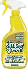 Simple Green - 24 oz Spray Bottle Cleaner/Degreaser - Liquid, Biodegradable, Concentrated, Lemon - Exact Industrial Supply