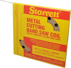 Starrett - 1/8" x 100' x 0.025" Carbon Steel Band Saw Blade Coil Stock - 18 TPI, Toothed Edge, Straight Form, Raker Set, Flexible Back, No Rake Angle, Constant Pitch, Contour Cutting - Exact Industrial Supply