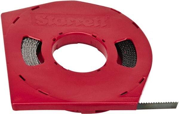Starrett - 3/8" x 100' x 0.025" Carbon Steel Band Saw Blade Coil Stock - 10 TPI, Toothed Edge, Straight Form, Raker Set, Flexible Back, No Rake Angle, Constant Pitch, Contour Cutting - Exact Industrial Supply