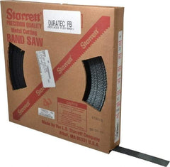 Starrett - 1" x 100' x 0.035" Carbon Steel Band Saw Blade Coil Stock - 10 TPI, Toothed Edge, Straight Form, Raker Set, Flexible Back, No Rake Angle, Constant Pitch, Contour Cutting - Exact Industrial Supply