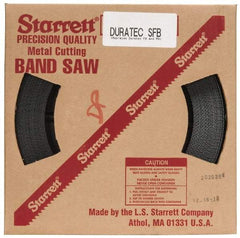 Starrett - 1" x 100' x 0.035" Carbon Steel Band Saw Blade Coil Stock - 14 TPI, Toothed Edge, Straight Form, Raker Set, Flexible Back, No Rake Angle, Constant Pitch, Contour Cutting - Exact Industrial Supply