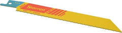 Starrett - 6" Long x 3/4" Thick, Bi-Metal Reciprocating Saw Blade - Straight Profile, 14 TPI, Toothed Edge, Universal Shank - Exact Industrial Supply