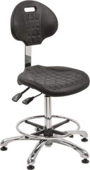 Bevco - Adjustable Chair - 18" Wide x 17-1/4" Deep, Polyurethane Seat, Black - Exact Industrial Supply