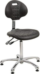 Bevco - Adjustable Chair - 18" Wide x 17-1/4" Deep, Polyurethane Seat, Black - Exact Industrial Supply