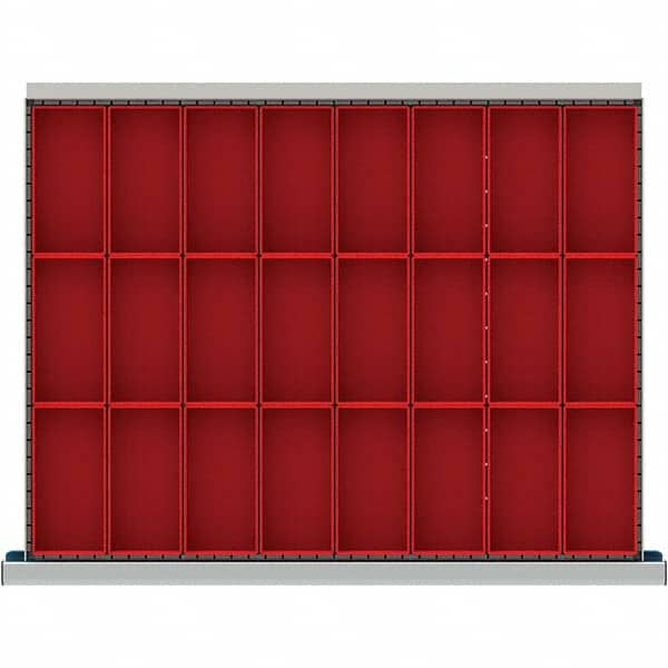 LISTA - 24-Compartment Drawer Divider Layout for 3.15" High Drawers - Exact Industrial Supply