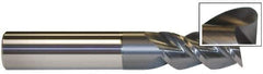 Accupro - 3/4", 3 Flute, Single End, Solid Carbide, 0.03" Corner Radius End Mill - 6" OAL, 40° Helix, Right Hand Flute, 3-1/4" LOC, Right Hand Cut - Exact Industrial Supply