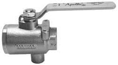 Apollo - 1-1/2" Pipe, Full Port, Bronze Standard Ball Valve - 2 Piece, Inline - One Way Flow, FNPT x FNPT Ends, Lever Handle, 125 WOG - Exact Industrial Supply