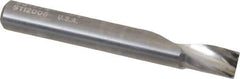 Onsrud - 1/4" Cutting Diam x 3/8" Length of Cut, 1 Flute, Upcut Spiral Router Bit - Uncoated, Right Hand Cut, Solid Carbide, 2" OAL x 1/4" Shank Diam, Single Edge, 21° Helix Angle - Exact Industrial Supply