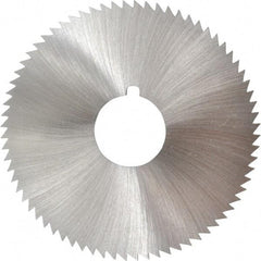 Made in USA - 2-3/4" Diam x 0.072" Blade Thickness x 3/4" Arbor Hole Diam, 72 Tooth Slitting and Slotting Saw - Arbor Connection, Right Hand, Uncoated, High Speed Steel, Concave Ground, Contains Keyway - Exact Industrial Supply