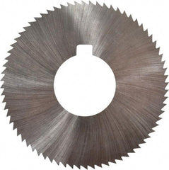 Made in USA - 2-3/4" Diam x 0.02" Blade Thickness x 1" Arbor Hole Diam, 72 Tooth Slitting and Slotting Saw - Arbor Connection, Right Hand, Uncoated, High Speed Steel, Concave Ground, Contains Keyway - Exact Industrial Supply