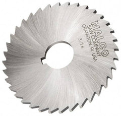 Made in USA - 6" Diam x 3/16" Blade Thickness x 1" Arbor Hole Diam, 42 Tooth Slitting and Slotting Saw - Arbor Connection, Right Hand, Uncoated, High Speed Steel, Concave Ground, Contains Keyway - Exact Industrial Supply