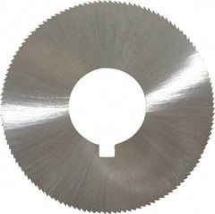 Made in USA - 1-3/4" Diam x 0.028" Blade Thickness x 5/8" Arbor Hole Diam, 132 Tooth Slitting and Slotting Saw - Arbor Connection, Right Hand, Uncoated, High Speed Steel, Concave Ground, Contains Keyway - Exact Industrial Supply