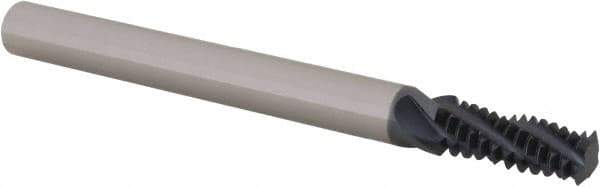 Scientific Cutting Tools - 3/8-16 UNC, 0.29" Cutting Diam, 4 Flute, Solid Carbide Helical Flute Thread Mill - Internal/External Thread, 0.775" LOC, 3-1/2" OAL, 5/16" Shank Diam - Exact Industrial Supply
