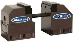 Kurt - 3-1/2" Jaw Width, 4-5/8" High x 8" Long Vise - For Use with 5 Axis Workholding Systems - Exact Industrial Supply