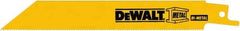 DeWALT - 4" Long x 3/4" Thick, Bi-Metal Reciprocating Saw Blade - Straight Profile, 18 TPI, Toothed Edge, Tang Shank - Exact Industrial Supply