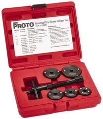 Proto - 7 Piece Automotive Disc Brake Caliper Tool Kit - Exact Industrial Supply