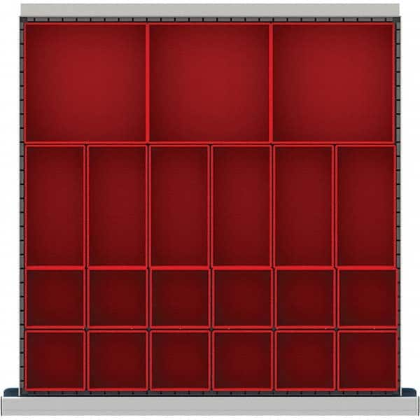 LISTA - 21-Compartment Drawer Divider Layout for 2.17" High Drawers - Exact Industrial Supply