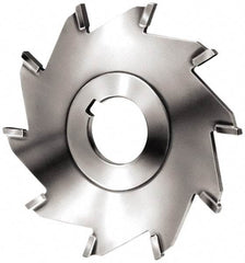 Made in USA - 6" Diam x 3/16" Blade Thickness x 1-1/4" Arbor Hole Diam, 8 Tooth Slitting and Slotting Saw - Arbor Connection, Right Hand, Uncoated, Carbide-Tipped, Contains Keyway - Exact Industrial Supply