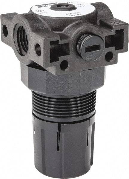 Parker - 1/4 NPT Port, Plastic Miniature Regulator - 0 to 60 psi Range, 150 Max psi Supply Pressure, 1/8" Gauge Port Thread, 1.6" Wide x 3.1" High - Exact Industrial Supply