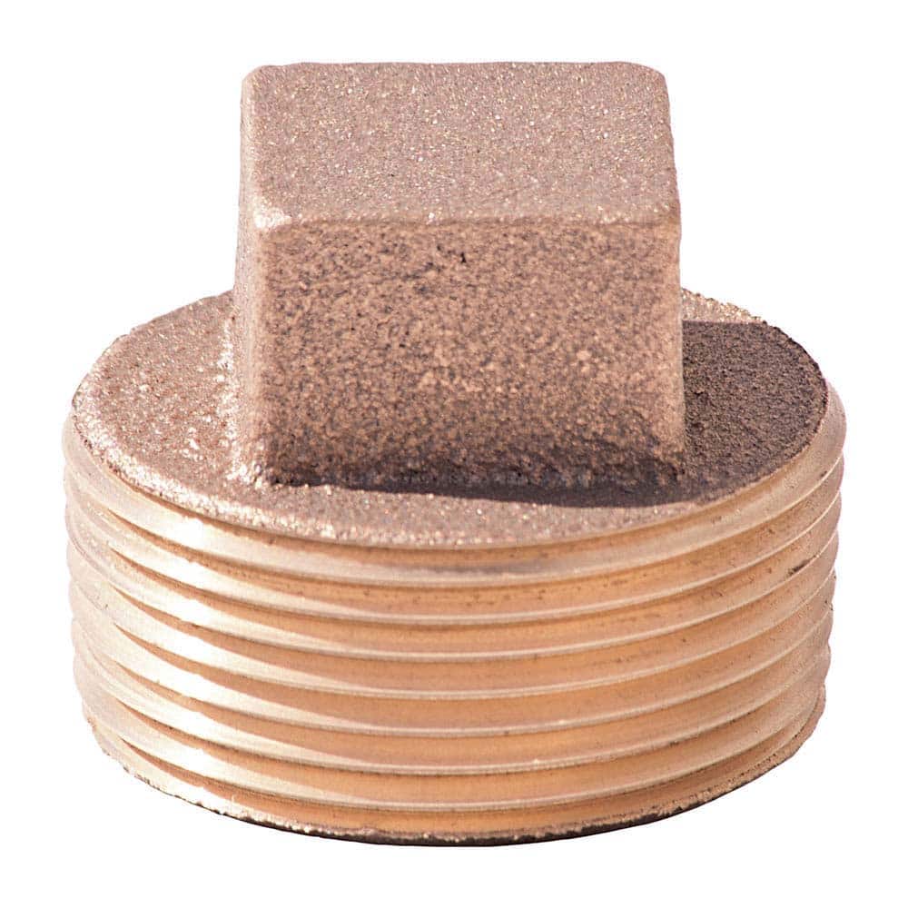 Merit Brass - Brass & Chrome Pipe Fittings Type: Square Head Plug Fitting Size: 2-1/2 - Exact Industrial Supply