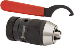 Interstate - JT33, 1/64 to 3/8" Capacity, Tapered Mount Drill Chuck - Keyless - Exact Industrial Supply