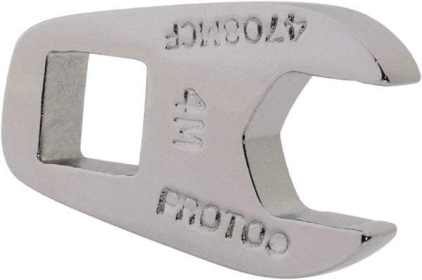Proto - 8mm 1/4" Drive Chrome Crowfoot Wrench - 21/32" Head Diam x 0.218" Head Thickness, 0.98" OAL - Exact Industrial Supply