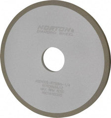 Norton - 6" Diam x 1-1/4" Hole x 1/4" Thick, 100 Grit Surface Grinding Wheel - Diamond, Type 1A1, Fine Grade, Resinoid Bond - Exact Industrial Supply