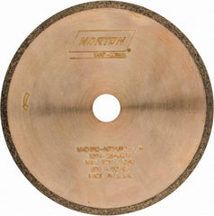 Norton - 4" Diam x 1/2" Hole, 180 Grit Surface Grinding Wheel - Diamond, Type 1A1R, Medium Grade - Exact Industrial Supply