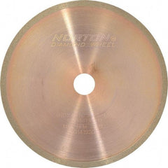 Norton - 4" Diam x 1/2" Hole, 150 Grit Surface Grinding Wheel - Diamond, Type 1A1R, Medium Grade - Exact Industrial Supply