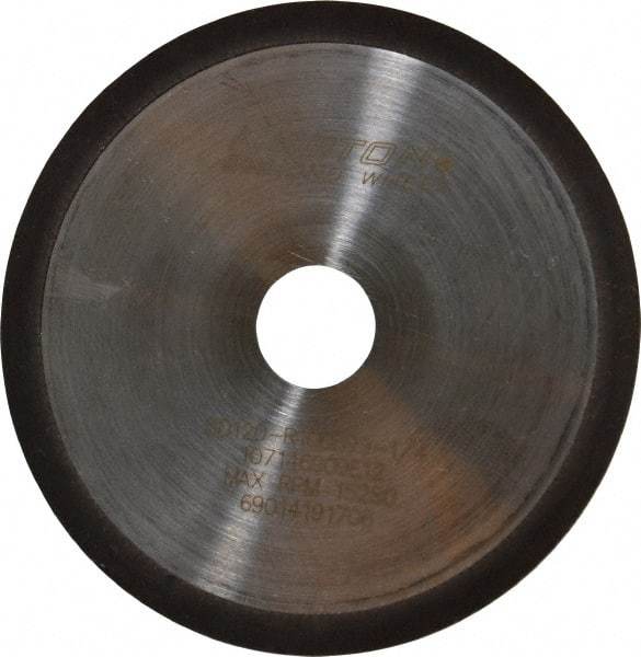 Norton - 4" Diam x 3/4" Hole x 1/32" Thick, 120 Grit Surface Grinding Wheel - Diamond, Type 1A1R, Coarse Grade - Exact Industrial Supply