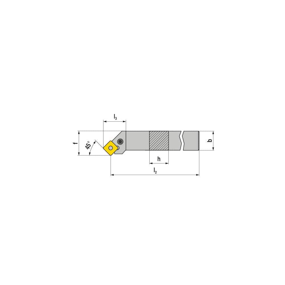 Indexable Turning Toolholders; Cutting Direction: Right Hand; Compatible Insert Size Code: SN..1506.; Toolholder Style: PSSNR; Rake: Negative; Rake Angle: 0; Multi-use Tool: No; Lead Angle: 45.0; Insert Holding Method: Lever; Shank Width (mm): 32.00; Shan