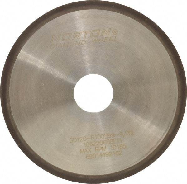 Norton - 6" Diam x 1-1/4" Hole, 120 Grit Surface Grinding Wheel - Diamond, Type 1A1R, Coarse Grade - Exact Industrial Supply