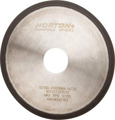 Norton - 6" Diam x 1-1/4" Hole, 150 Grit Surface Grinding Wheel - Diamond, Type 1A1R, Medium Grade - Exact Industrial Supply