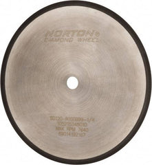 Norton - 8" Diam x 5/8" Hole, 120 Grit Surface Grinding Wheel - Diamond, Type 1A1R, Coarse Grade - Exact Industrial Supply
