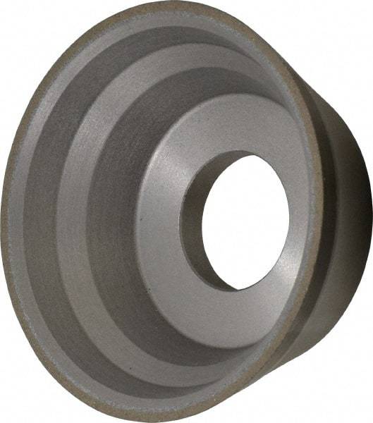 Norton - 3-3/4" Diam, 1-1/4" Hole Size, 1-1/2" Overall Thickness, 100 Grit, Type 11 Tool & Cutter Grinding Wheel - Fine Grade, CBN, Resinoid Bond - Exact Industrial Supply