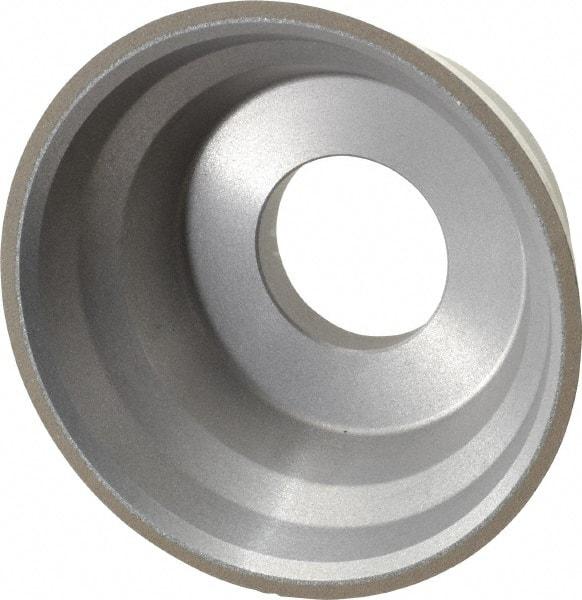 Norton - 3-3/4" Diam, 1-1/4" Hole Size, 1-1/2" Overall Thickness, 220 Grit, Type 11 Tool & Cutter Grinding Wheel - Very Fine Grade, Diamond, Resinoid Bond - Exact Industrial Supply