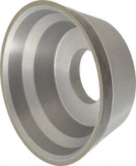 Norton - 3-3/4" Diam, 1-1/4" Hole Size, 1-1/2" Overall Thickness, 220 Grit, Type 11 Tool & Cutter Grinding Wheel - Very Fine Grade, Diamond, Resinoid Bond - Exact Industrial Supply