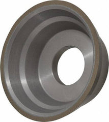 Norton - 3-3/4" Diam, 1-1/4" Hole Size, 1-1/2" Overall Thickness, 150 Grit, Type 11 Tool & Cutter Grinding Wheel - Very Fine Grade, Diamond, Resinoid Bond - Exact Industrial Supply