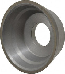 Norton - 3-3/4" Diam, 1-1/4" Hole Size, 1-1/2" Overall Thickness, 100 Grit, Type 11 Tool & Cutter Grinding Wheel - Fine Grade, Diamond, Resinoid Bond - Exact Industrial Supply