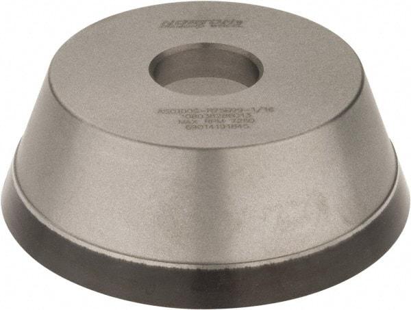 Norton - 5" Diam, 1-1/4" Hole Size, 1-3/4" Overall Thickness, 100 Grit, Type 11 Tool & Cutter Grinding Wheel - Fine Grade, Diamond, Resinoid Bond - Exact Industrial Supply