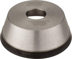 Norton - 5" Diam, 1-1/4" Hole Size, 1-3/4" Overall Thickness, 120 Grit, Type 11 Tool & Cutter Grinding Wheel - Fine Grade, Diamond, Resinoid Bond - Exact Industrial Supply