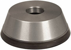 Norton - 5" Diam, 1-1/4" Hole Size, 1-3/4" Overall Thickness, 220 Grit, Type 11 Tool & Cutter Grinding Wheel - Very Fine Grade, Diamond, Resinoid Bond - Exact Industrial Supply