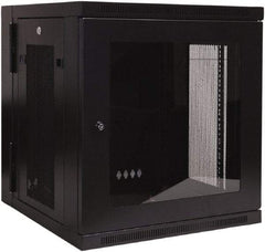 Tripp-Lite - 23-1/2" Overall Width x 12" Rack Height x 21.63" Overall Depth Data Cable Enclosure - 200 Lb Capacity, Black - Exact Industrial Supply