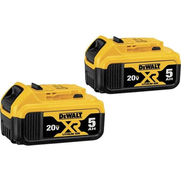 DeWALT - 20 Volt Lithium-Ion Power Tool Battery - 5 Ahr Capacity, 1-1/2 hr Charge Time, Series MAX - Exact Industrial Supply