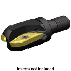 Kennametal - 1" Cut Diam, 0.1" Max Depth of Cut, 1" Shank Diam, Indexable Ball Nose End Mill - M12 Modular Connection, A5505VX Toolholder, XPNT Insert - Exact Industrial Supply