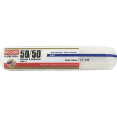 Wooster Brush - 3/4" Nap, 14" Wide Paint Roller - Semi-Rough to Rough Texture, Wool/Poly Blend - Exact Industrial Supply